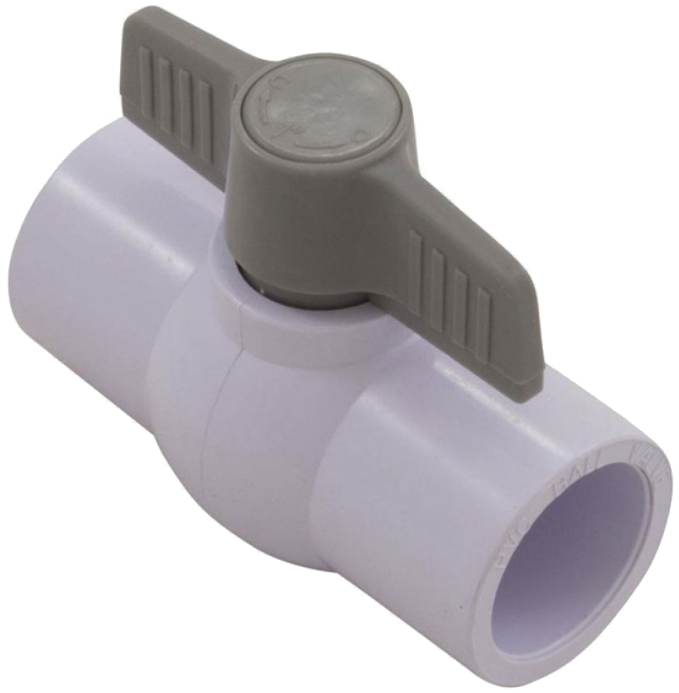 Super-Pro 1" Ball Valve, Slip x Slip, White - 25800-110-000