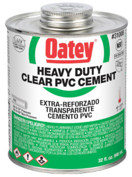 Oatey PVC Heavy Duty Clear Cement, 32 oz - 31008