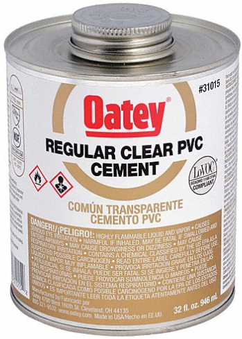 Oatey 32 oz. PVC Regular Cement, Clear - 31015