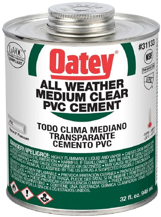 Oatey 32 oz. PVC All Weather Cement, Clear - 31133