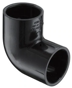 Spears SCH40 2" 90° PVC ELL, Black - 406-020B