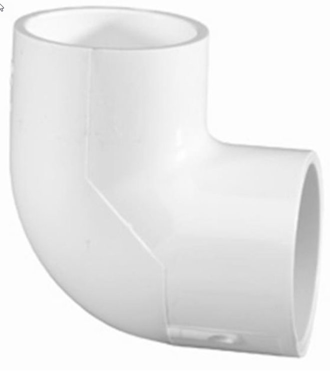 Lasco 4" SCH40 90° Elbow Slip x Slip - 406040 - The Pool Supply Warehouse