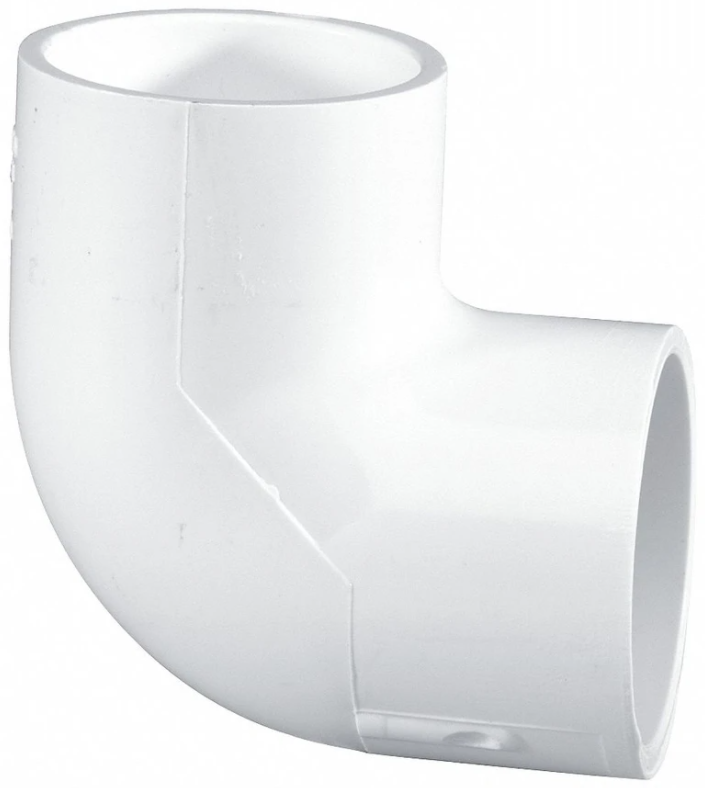 Lasco 6" SCH40 90° Elbow Slip x Slip - 406060 - The Pool Supply Warehouse