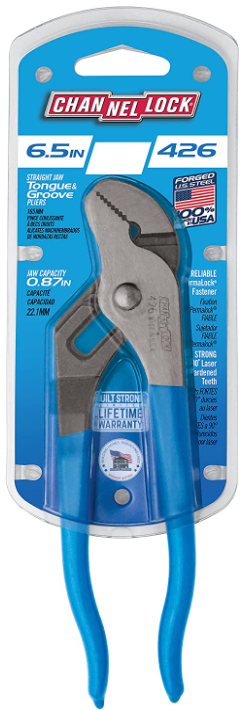 Channellock 6-1/2" Straight Jaw Tongue and Groove Pliers - 426