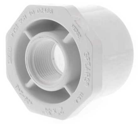 Lasco 2"x3/4" SCH40 Reducer Bushing SP x FPT - 438248 - The Pool Supply Warehouse