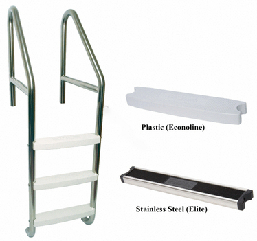 SR Smith 3-Step 304 Stainless Steel Ladder with Stainless Steel Tread - 50-795S