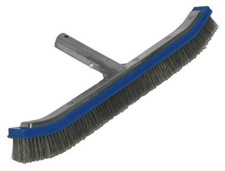 A&B 18" Blue Aluminum Back Stainless Steel Bristle Algae Brush - 5040