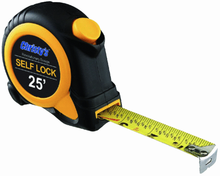 Christy's TC-125SL 1"x25' Self Locking Tape Measure - 513577