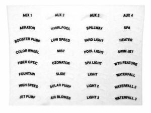 Zodiac Decal Set For 4 Function Spa Side Switches - 5400