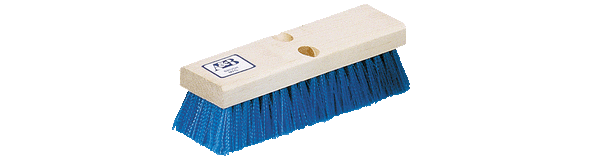 A&B Deck Brush; Wood Back, Blue Bristle - 6023