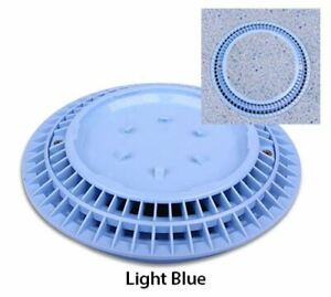 Super-Pro Round Pebble Top Main Drain Frame & Grate 8" Light Blue - 8-PTD-109A - The Pool Supply Warehouse