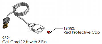 AutoPilot Cell Cord With 3 Pin Connector 12 Ft - 952-SVC - Cell Cord - AUTOPILOT SYSTEMS INC - The Pool Supply Warehouse