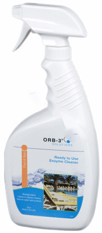 Great Lakes 1 Qt. Spray Bottle Orb-3® Enzyme Cleaner RTU - A011-J5R-12X12SPQ