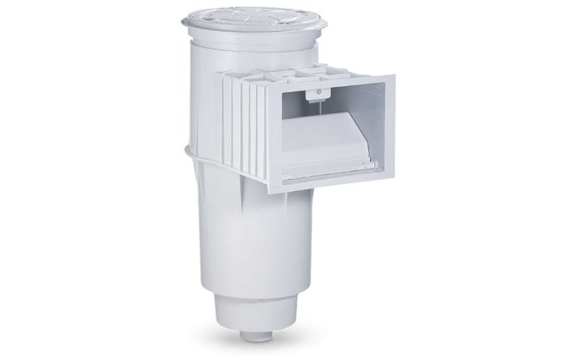 Pentair Admiral S20 1-1/2 Inch Socket Concrete Skimmer With Flap Weir - White-The Pool Supply Warehouse