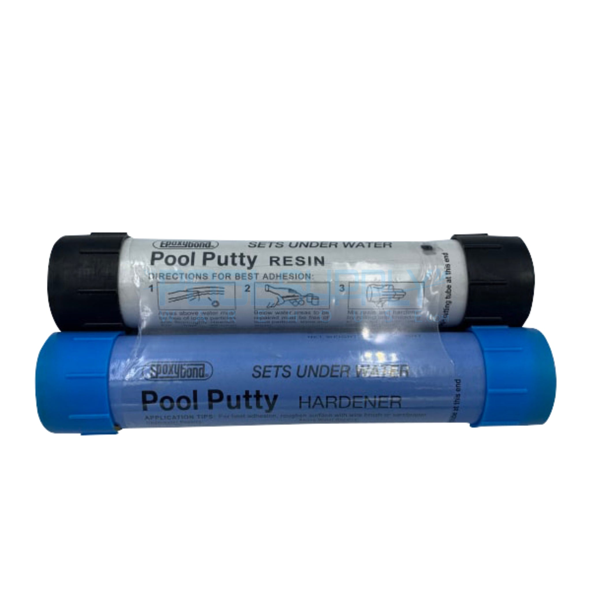 Atlas Epoxybond 2 Part Swimming Pool Putty Repair Fix Leaks Under Water (Black) - 530317