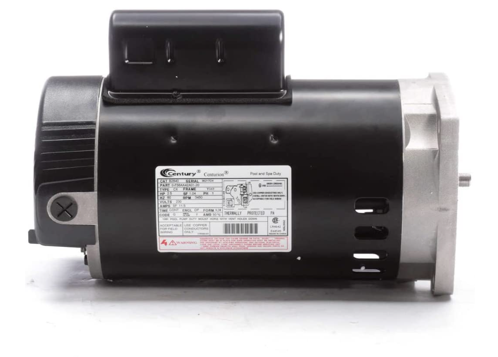 Century 2.5 HP 3450 RPM 56Y Frame 230V Square Flange Pool Motor - B2840V1