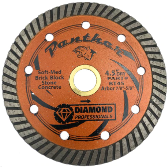 Diamond Professionals 4-1/2" Turbo Bronze Series Wet/Dry Masonry Blade - BT45