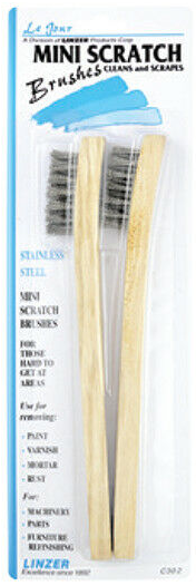 Linzer Mini Stainless Steel Scratch Brushes (2 Pack) - C302