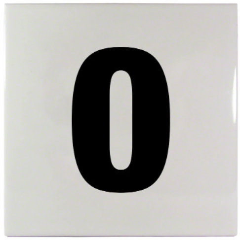 Inlays 6x6" Ceramic Tile 4" Letter