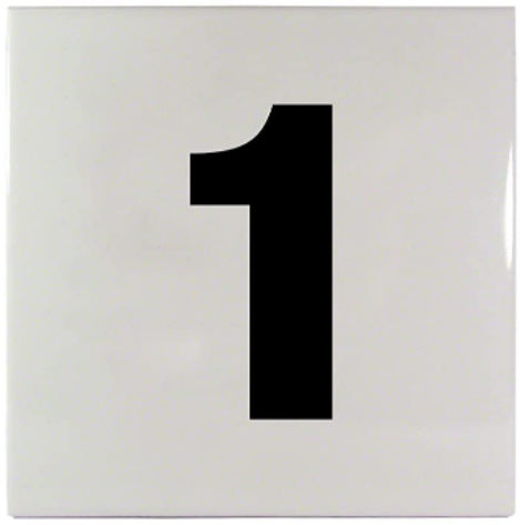 Inlays 6x6" Ceramic Tile 4" Letter