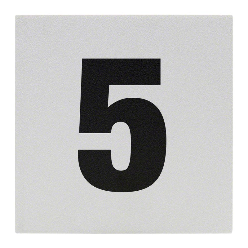 NO Series Non-Skid Frost-Proof Pool Deck 5 Depth Marker 4" Letter - C621050 - The Pool Supply Warehouse