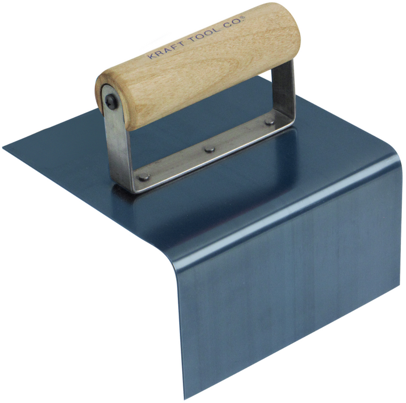 Kraft 6"x6"x3-1/2" 1/2" R Blue Crucible Steel Outside Step Tool with Wood Handle - CF769