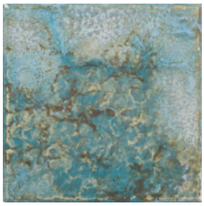 National Pool Tile 6"x6" Turquoise Baroque Stone Tile - CVKBQS63