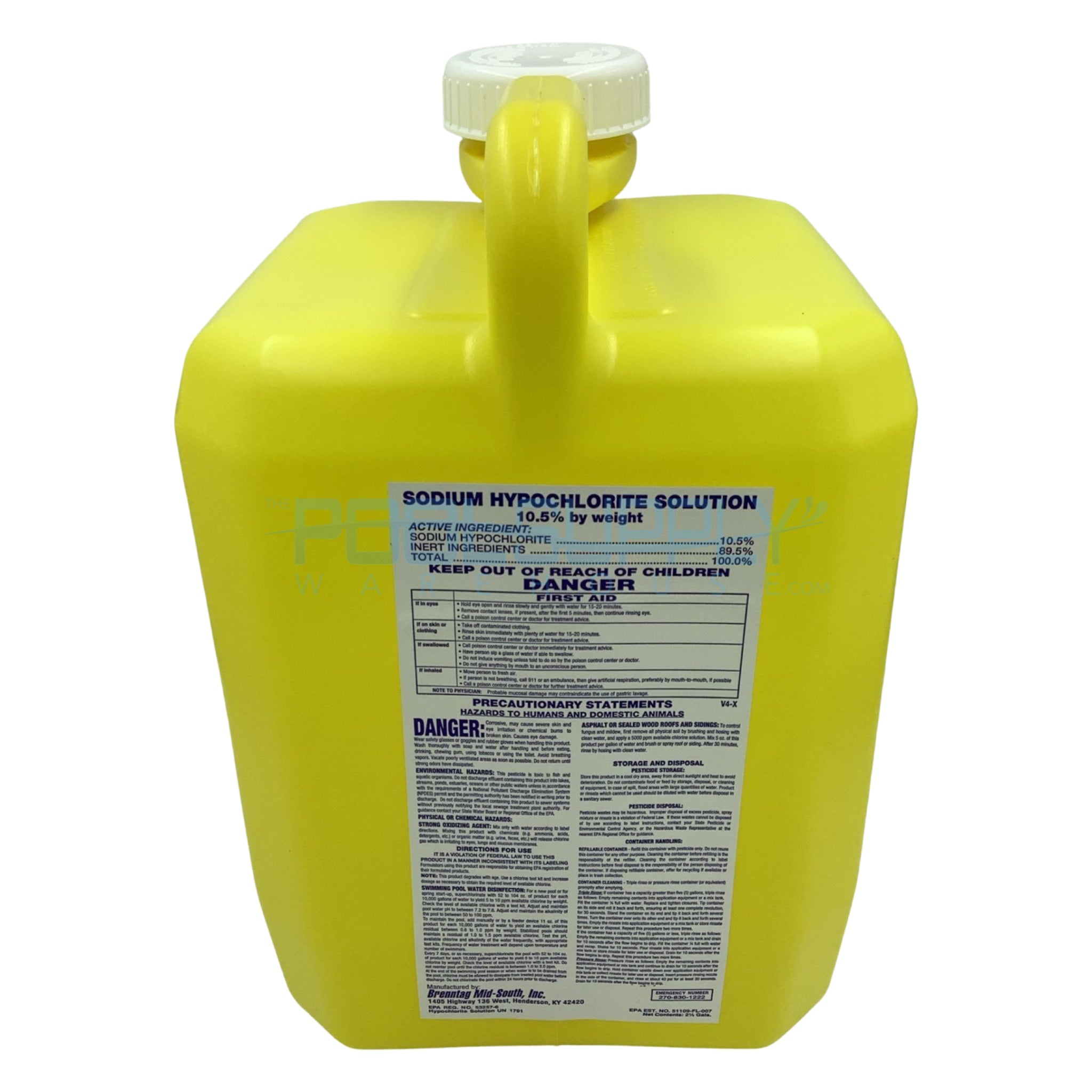 Chlorine 2.5 Gallon Refill - The Pool Supply Warehouse