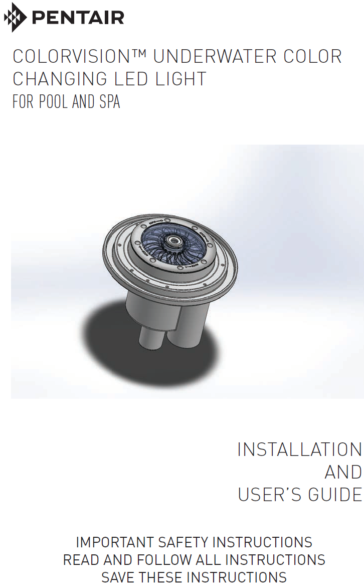 ColorVision Bubbler Gunite Niche Kit Installation Manual