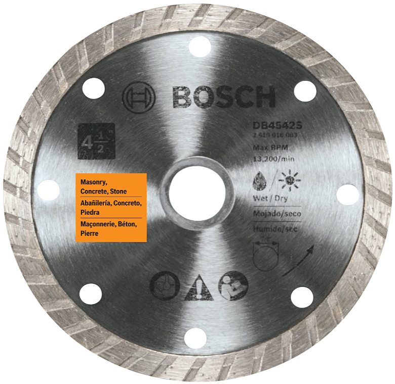 Bosch 4-1/2" Turbo Rim Diamond Blade - DB4542S