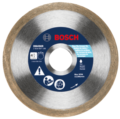 Bosch 4-1/2" Premium Turbo Diamond Glass & Tile Blade - DB4569