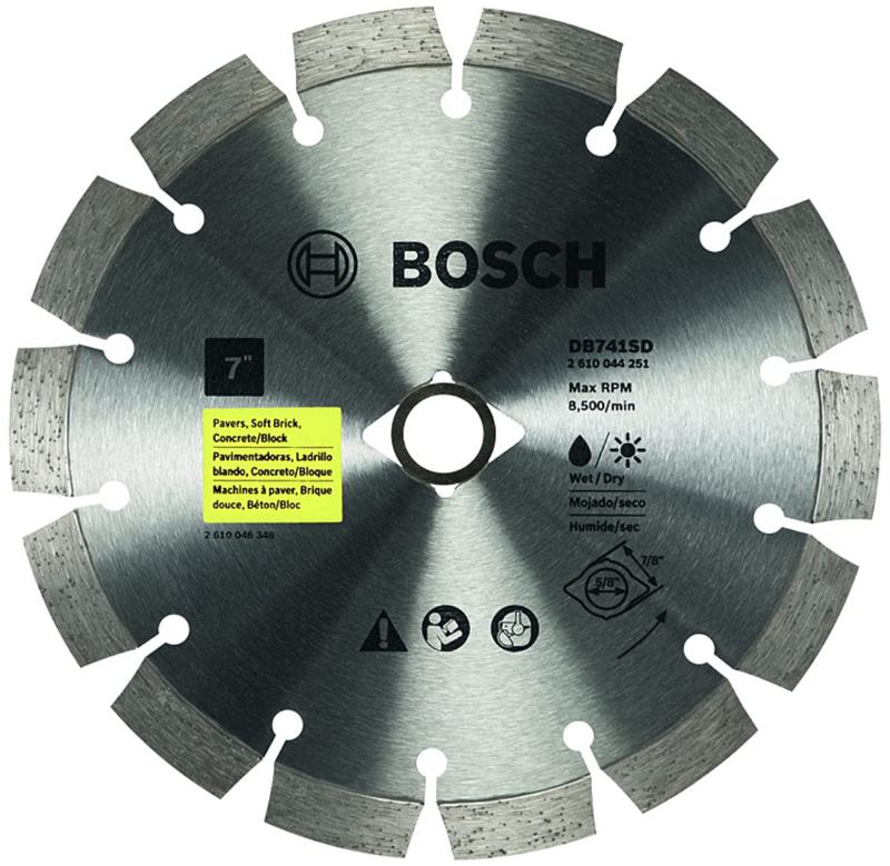 Bosch 7" Segmented Rim Diamond Blade w/ Diamond Knock-Out - DB741SD