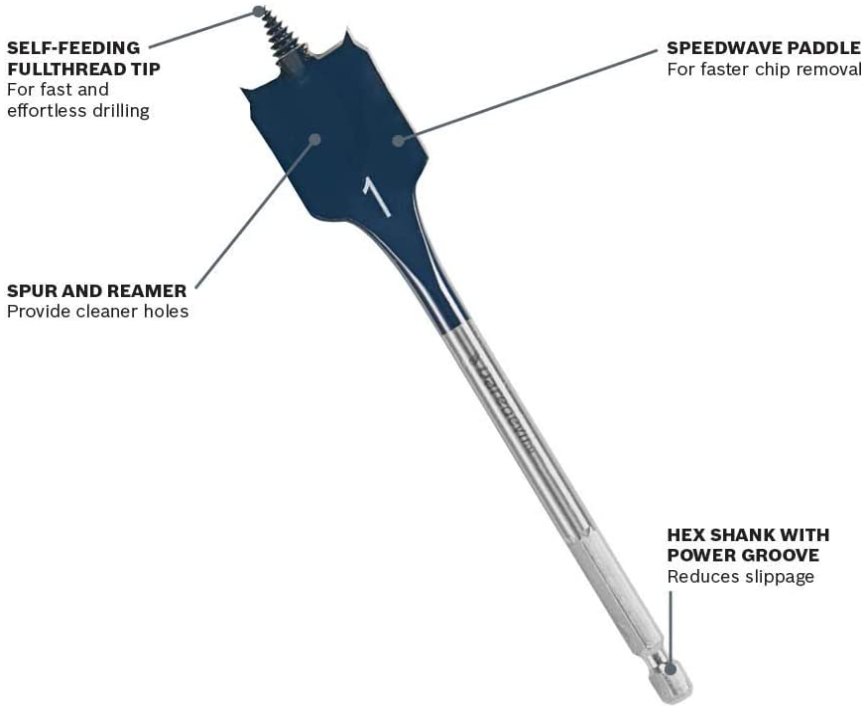 Bosch 1x6" Daredevil™ Standard Spade Bit - DSB1013