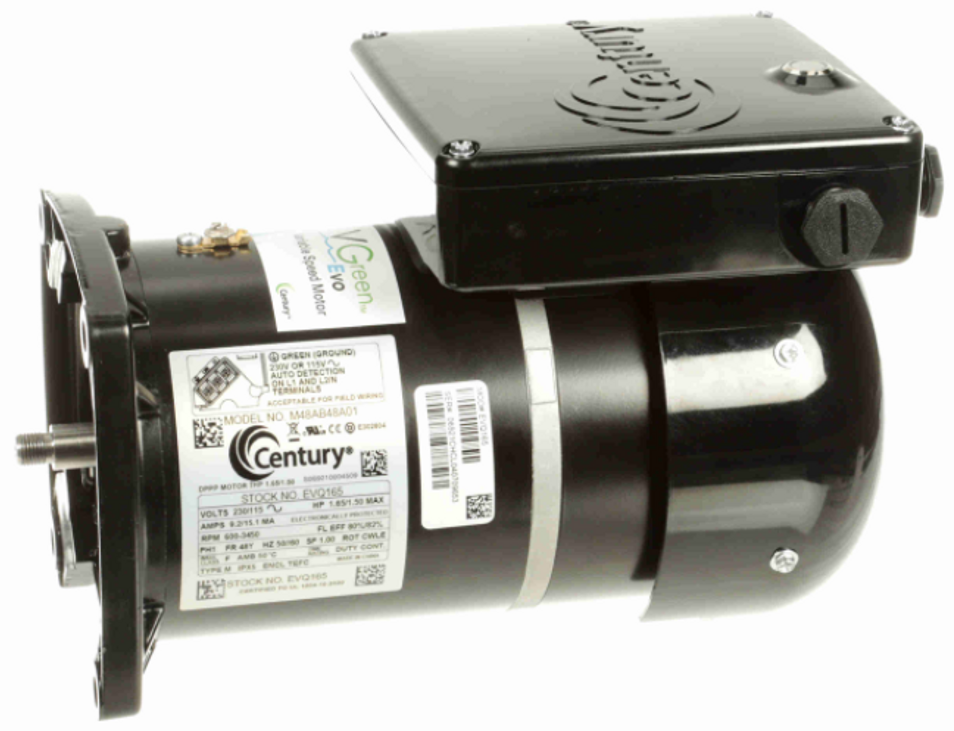 Century VGreen Evo 1.65 THP Square Flange Variable Speed Motor - EVQ165