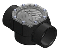 Praher 2"x2-1/2" CPVC / EPDM Straight Check Valve, Skt X Skt, Black - FCV-2010