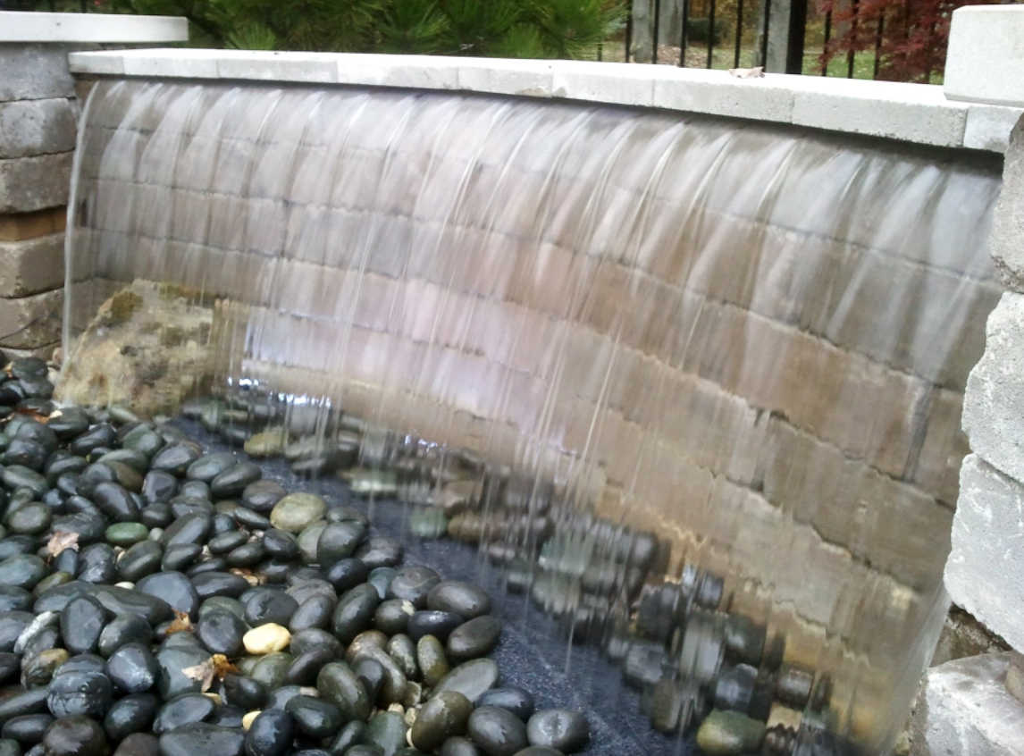 The Great American Waterfall 24" Aqua Sheer Waterfall; 6" Lip, White - GA0112406