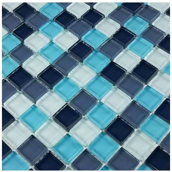 Artistry in Mosaics 1 Sq-Ft. Aqua Blend Design Tile - GC82323T2