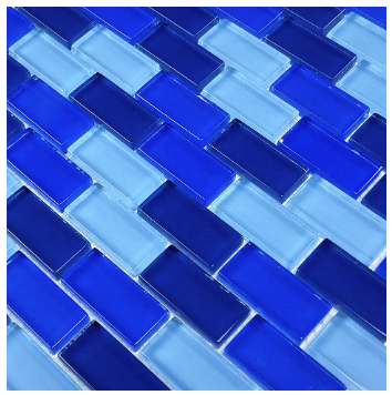 Artistry in Mosaics 1 Sq-Ft. Cobalt Blue Blend Design Tile - GC82348B2