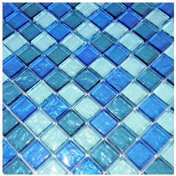 Artistry in Mosaics 1 Sq-Ft. Blue Blend Glass Mosaic Tile - GG82323B18