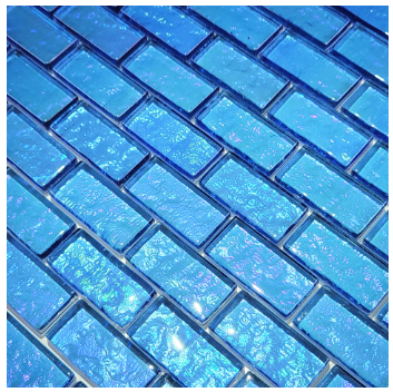 Artistry in Mosaics 1 Sq-Ft. Blue Brick Blend Design Tile - GG82348B17