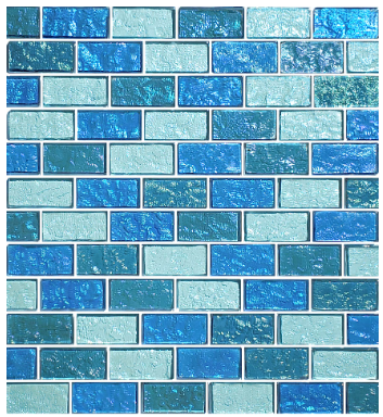 Artistry in Mosaics 1 Sq-Ft. Blue Brick Blend Design Tile - GG82348B18