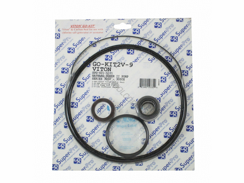 Super-Pro Viton Gasket & O-Ring Kit 2 for Super II Pumps - GO-KIT2V-9 - The Pool Supply Warehouse