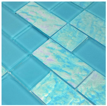 Artistry in Mosaics 1 Sq-Ft. Turquoise Blend Design Tile - GT8M4896T4