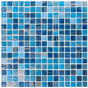 Artistry in Mosaics 1 Sq-Ft. Blue Copper Blend Design - GV42020B7