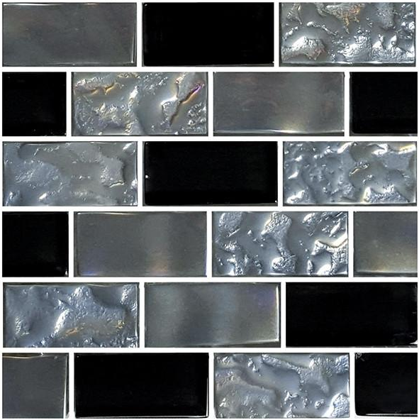 Artistry in Mosaics 1 Sq-Ft. Black Blend Design Tile - GX82348K8