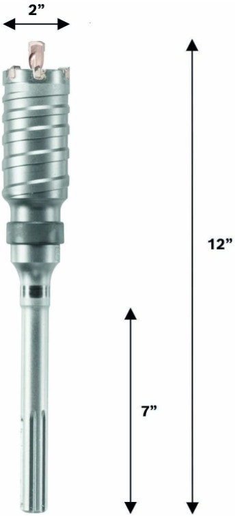 Bosch 2x12" SDS-max® Rotary Hammer Core Bit - HC8510
