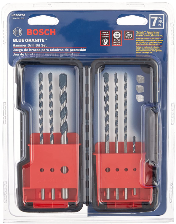 Bosch 7 Piece BlueGranite™ Turbo Carbide Hammer Drill Bits Set - HCBG700T