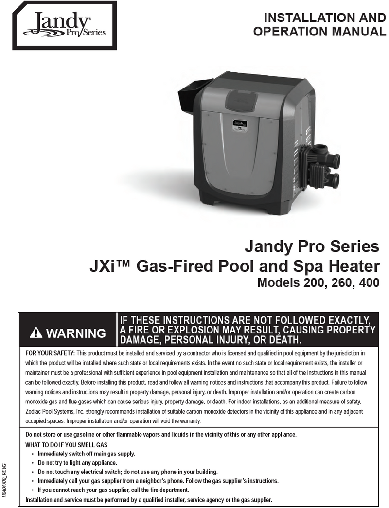 Jandy JXi Heater - Owner's Manual