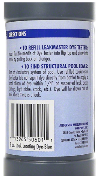 8 oz. Leakmaster® Refill Dye - LD601