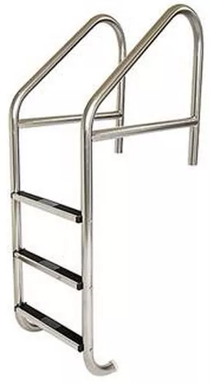 SR Smith 3-Step 316L Marine Grade Stainless Steel Ladder with Crossbrace - LFB-24-3B-MG